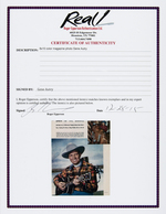 GENE AUTRY SIGNED MAGAZINE PAGE.