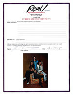 LED ZEPPELIN - JOHN BONHAM SIGNED MAGAZINE PAGE.