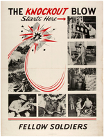 WORLD WAR II "THE KNOCKOUT BLOW STARTS HERE" HOMEFRONT POSTER.