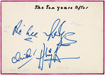 TEN YEARS AFTER BAND SIGNED SHEET.