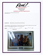 ZZ TOP BAND-SIGNED PHOTO DISPLAY.