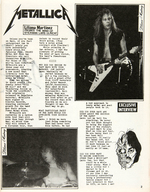 METALLICA BAND SIGNED WITH CLIFF BURTON HEAVY METAL FANZINE.