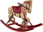 LONE RANGER& TONTO "HI YO SILVER!" WOODEN ROCKING HORSE & PROMOTIONAL PHOTO.