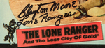 "THE LONE RANGER AND THE CITY OF GOLD LOBBY CARD LOT (INCLUDING PAIR OF CLAYTON MOORE SIGNED CARDS).