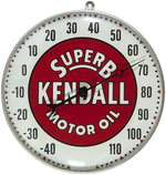 "KENDALL SUPERB MOTOR OIL" ADVERTISING THERMOMETER.