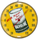 "VALVOLINE MOTOR OIL" ADVERTISING THERMOMETER.