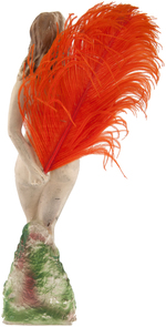 SALLY RAND NUDE "FAN DANCE" BURLESQUE PLASTER STATUE.