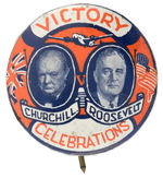 RARE WORLD WAR II “CHURCHILL/ROOSEVELT/VICTORY CELEBRATIONS” JUGATE.