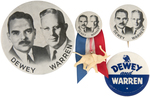 DEWEY/WARREN FOURTEEN BUTTONS FROM THE 1948 CAMPAIGN.