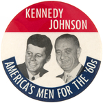 THREE LARGE JOHN F. KENNEDY BUTTONS.