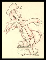 DONALD DUCK PENCIL DRAWING FROM HOCKEY CHAMP.