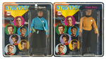 “STAR TREK” MEGO ACTION FIGURES OF CREW AND KLINGON LOT OF FIVE.