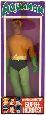 "AQUAMAN" BOXED MEGO ACTION FIGURE.