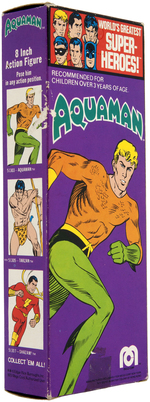 "AQUAMAN" BOXED MEGO ACTION FIGURE.