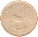 1982 KRUGERRAND SOUTH AFRICAN GOLD 1OZ BULLION COIN.