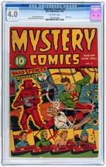 "MYSTERY COMICS" #3 1944 CGC 4.0 VG.