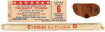 SIX TRUMAN ITEMS INCLUDING THIMBLE, COATTAIL CARD, CAMPAIGN EVENT TICKET AND MORE.