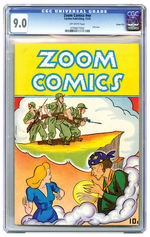 ZOOM COMICS #NN DEC. 1945 CGC 9.0 OFF-WHITE PAGES CARSON CITY COPY.