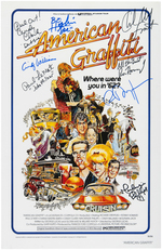 AMERICAN GRAFFITI" CAST-SIGNED POSTER PRINT.