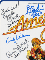 AMERICAN GRAFFITI" CAST-SIGNED POSTER PRINT.