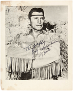 TONTO ACTOR JAY SILVERHEELS SIGNED PHOTO PRINT.