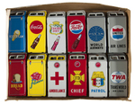 "ASSORTED VAN" BOXED SET OF FRICTION TOYS FEATURING COCA-COLA, PEPSI-COLA & CANADA DRY.