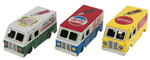 "ASSORTED VAN" BOXED SET OF FRICTION TOYS FEATURING COCA-COLA, PEPSI-COLA & CANADA DRY.