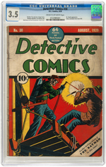 "DETECTIVE COMICS" #30 AUGUST 1939 CGC 3.5 VG- (EARLY BATMAN).