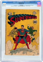 "SUPERMAN" #17 JULY-AUGUST 1942 CGC 3.0 GOOD/VG.