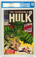 "INCREDIBLE HULK" #102 APRIL 1968 CGC 9.2 NM-.