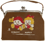 "THE ADVENTURES OF SCAPPY" LYNN BOOK & SCRAPPY BOXED CHILD'S PURSE.