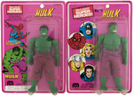 "THE INCREDIBLE HULK" PARKDALE AND US CARDED MEGO ACTION FIGURE PAIR.