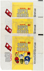 "MARVEL SUPER HEROES" DONRUSS GUM CARD DISPLAY BOX & WRAPPERS.