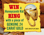 "HONEYCOMB" CEREAL BOX WITH HONEYCOMB KID RING PREMIUM OFFER.