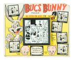 "BUGS BUNNY" SLIDING TILE PUZZLE ON STORE CARD.