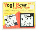"YOGI BEAR" SLIDING TILE PUZZLE ON STORE CARD.