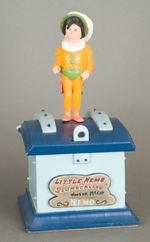 "LITTLE NEMO IN SLUMBERLAND/WINSOR McCAY" CARVED/PAINTED FIGURES ON WOOD BOXES.