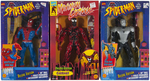 TOYBIZ LOT OF ELEVEN 10" SPIDER-MAN FIGURES IN BOXES.