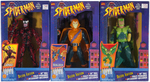 TOYBIZ LOT OF ELEVEN 10" SPIDER-MAN FIGURES IN BOXES.