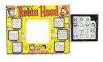 "ROALEX'S ROBIN HOOD" SLIDING TILE PUZZLE W/ORIGINAL ART/PROOFS/CARD.
