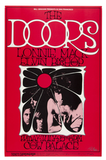 BILL GRAHAM ARTIST-SIGNED CONCERT POSTER BG-186 FEATURING THE DOORS.