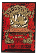 BILL GRAHAM CONCERT POSTER BG-142 FEATURING JEFFERSON AIRPLANE.