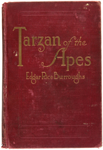 "TARZAN OF THE APES" FIRST EDITION BOOK BY EDGAR RICE BURROUGHS.