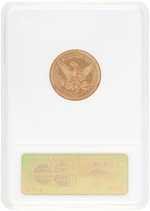 $2 1/2 LIBERTY HEAD GOLD QUARTER EAGLE 1854 ANA AU50.