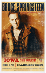 CONCERT POSTER & TICKET FROM BRUCE SPRINGSTEEN EVENT IN SUPPORT OF 2012 OBAMA CAMPAIGN.