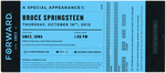 CONCERT POSTER & TICKET FROM BRUCE SPRINGSTEEN EVENT IN SUPPORT OF 2012 OBAMA CAMPAIGN.