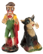 FERDINAND THE BULL & MATADOR CARNIVAL STATUE PAIR.