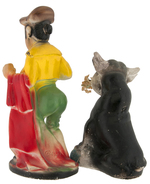 FERDINAND THE BULL & MATADOR CARNIVAL STATUE PAIR.