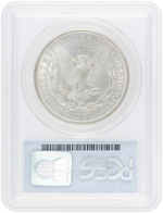 $1 MORGAN SILVER DOLLAR 1887 PCGS AU53.