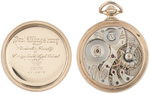 ILLINOIS WATCH CO. SANGAMO SPECIAL 23 JEWELS YELLOW GOLD-FILLED OPEN FACE POCKET WATCH.